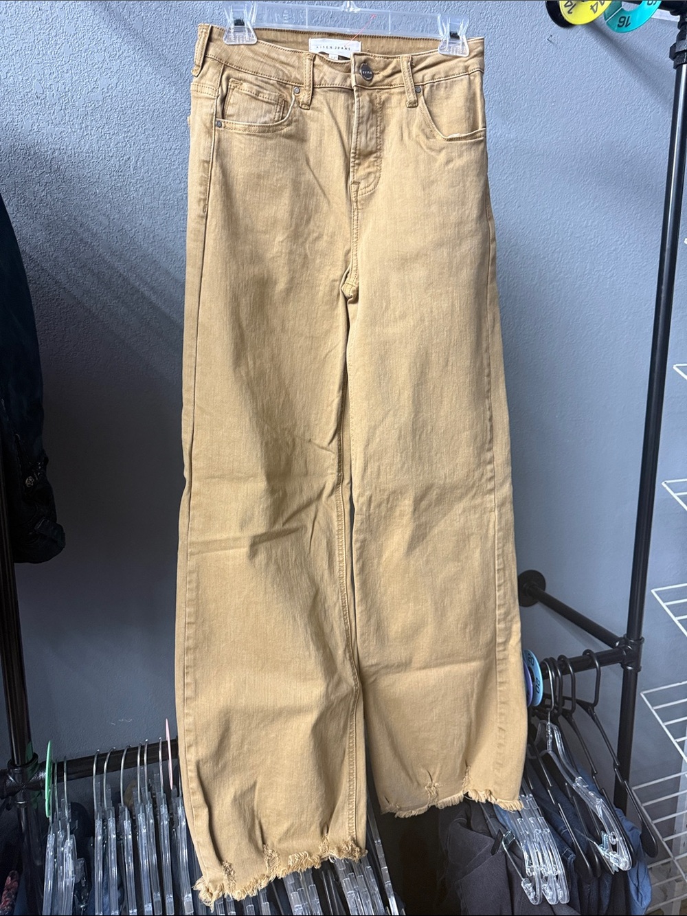 Mocha High Rise Crop Risen Jeans